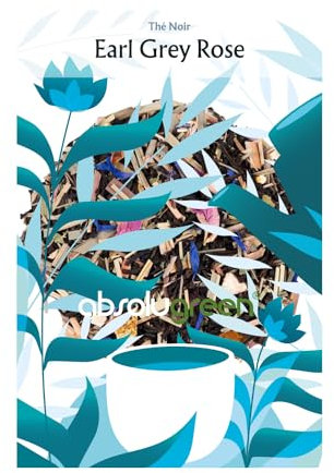 Thé Noir Earl Grey Rose - absolugreen - Thé Noir bergamote & rose - Maison Française - Thé en vrac