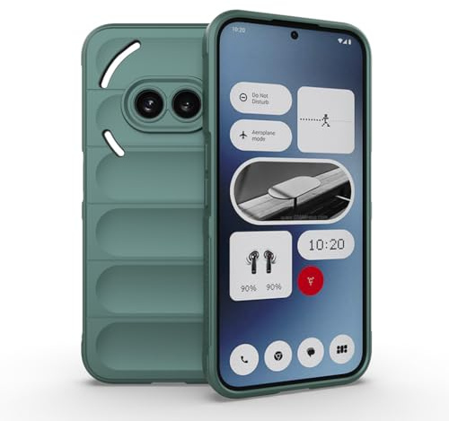 SEAHAI Case for Nothing Phone (2a)/Nothing Phone (2a) Plus, Sturdy Shockproof Case Soft Silicone Airbag Design Rubber Cover Heavy Duty Protection Ultra Thin Cover - Green