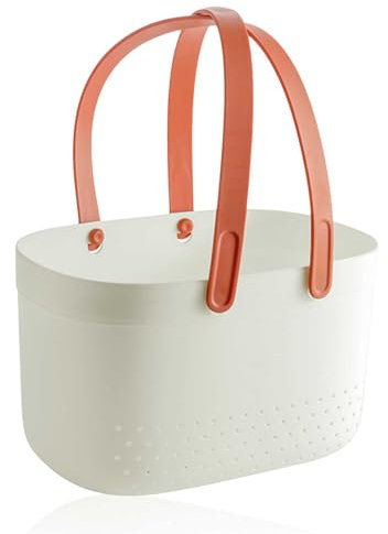 Paniers De Rangement En Plastique Avec Poignées, Panier De Douche Portable, Panier De Rangement En Plastique, Panier De Douche, Organisateur De Bacs Pour Salle De Bain