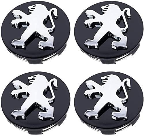 DZPFDC 4 Pièces Cache-moyeux pour Peugeot 208,56MM,Cache Moyeu Centre De Roue,Capuchons de Moyeu de Roue,Capuchons de Moyeu Central, Accessoires Voitures,B
