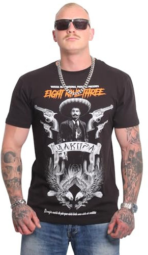 Yakuza Herren Desperado V02 T-Shirt, Schwarz, 5XL