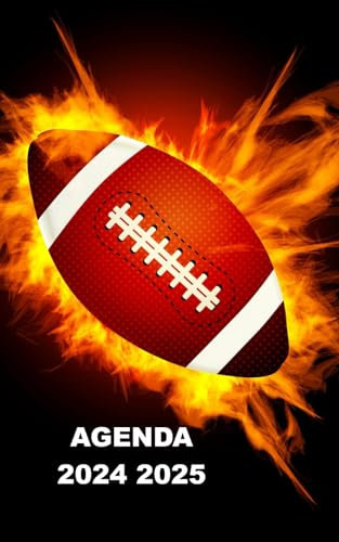 AGENDA 2024 2025: Planificateur scolaire rugby ( Septembre 2024 - juillet 2025) pour Etudiant, collège, lycée Une page un jour Format A5