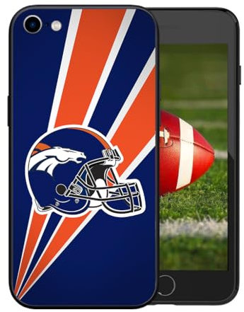Denver Football Designed for iPhone SE/8/7 Case, Silicone Shockproof Slim Thin Rugby Theme Phone Case for iPhone SE/8/7 4.7 inch