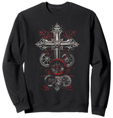 Gothic Kreuz kombinierte Uhr Gothic Kreuz Sweatshirt