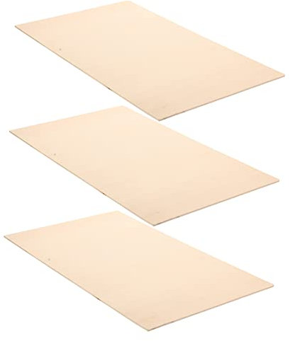 NUOBESTY 3stücke Holzplatten Aus Lindenholz Unbehandelte Bastelmaterialien Für Holzhandwerk Modellbau Dekoration Und Personalisierte