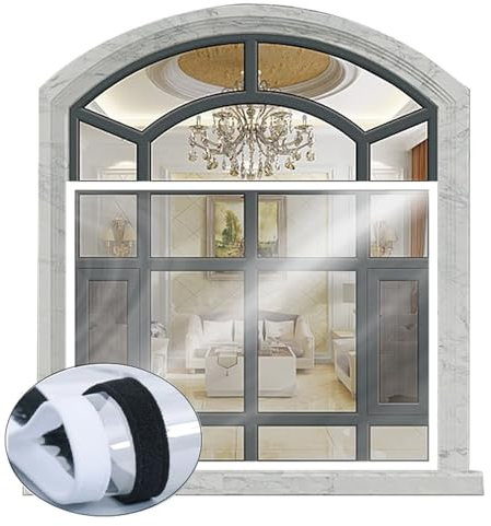 85x150cm PelíCula De Cristal Aislante,Incluye Cinta Adhesiva Doble Cara Para Una FáCil InstalacióN-Blanco