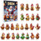 X1S9 Weihnachts-Countdown-Kalender, farbige Box, Verpackung, Mini-Weihnachtsanhänger, Baum-Rucksack, Huhn-Dekoration