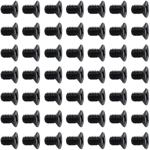 50Pcs Hard Drive Screws 2.5 inch,Stainless Flat Phillips Head HDD SSD M3 x 5mm Mounting Screw for Computer PC Laptop Case,2.5 Black