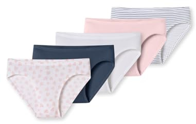 Schiesser Mädchen 5 Pack Slips Unterhosen - 95/5 Organic Bio Baumwolle - Größe 92 bis 140