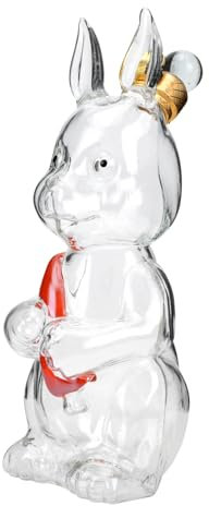 Ciieeo Home Wine Bottle Rabbit Shaped Glass 2 Pint Perfect for Wine Making Bug-Free Safe Material