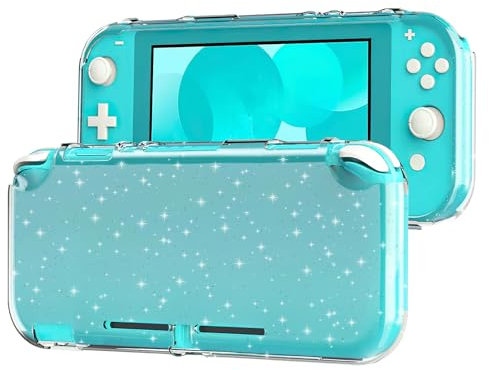 Glitter Case for Switch Lite Clear Protective Soft TPU Skin Bling Cover Case Non-Slip Shockproof Anti-Scratch Shell Compatible with Nintendo Switch Lite 2019 Model