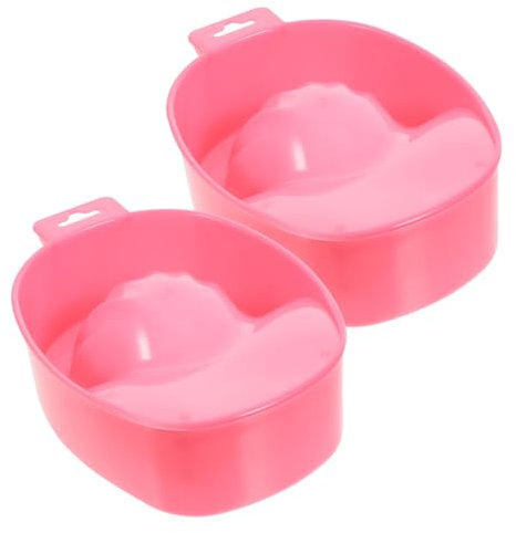 HAPINARY 2pcs Nail Care Bowl Soak Tray for Nail Polish Remover Art Bowl Cuticle Remover Suitable for Home Professional Use Random Color