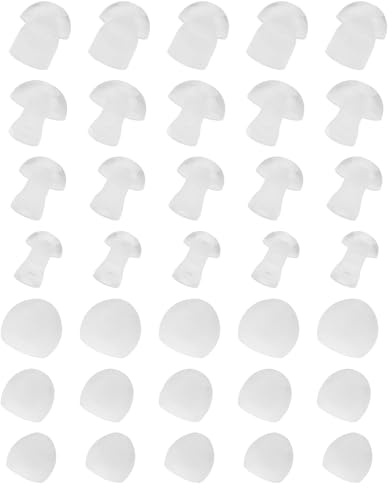 35pcs Mushroom Hearing Aid Domes Silicone Replacements,Universal Hearing Aid Domes,Hearing Aid Accessories Supplies Earbud Replacements