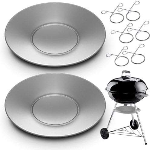 MorningRo Ascheschale für Holzkohlegrill, kompatibel mit Weber, 27,9 cm Durchmesser, 2 Stück