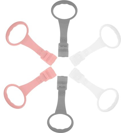 Garneck 6 Stück Babybett Aufstehringe Für Babys Sichere Handgriffe Aus Ungiftigem Material Fördernd Für Motorik Und Koordination Weiß Rosa Grau Stehhilfe Für Zuhause Und Laufställe