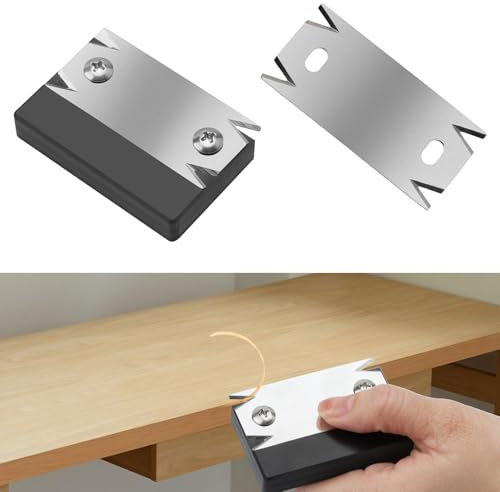 UOCAI Coupe-Bordure pour Le Travail du Bois, Portable Coupe-Bande de Chant Manuel avec 1 Lame de Rechange Antidérapant Raboteuse Manuelle pour Bois PVC ABS Mélamine Plaqueuse de Chants en Placage