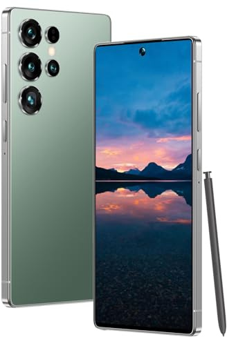 Maustron I25 Ultra Simblockfreies Smartphone Haut de Gamme 5G / Android 14, 8 Go + 256 Go, 7,3 Pouces HD+, Octa Core, 64 MPX + 108 MPX, Double Carte SIM/GPS/DE-Version Vert