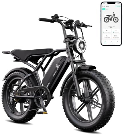 TST Electric Bike for Adults,Ebike with 48V/15AH Removable Battery, 20 x4.0 All-Terrain Tires,Electric Bike with Multiple Performance Modes, Fat Tire Ebike Hydraulic Suspension 7-Speed