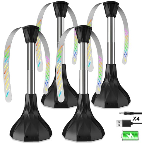 Repellente Scacciare, Ventilatore Repellente da Tavolo, Ventola Anti Insetti, Scaccia Mosche, Espulsione Fisica, Respinge Efficacemente Mosche e Insetti, Ideale per Barbecue Campeggio Cucina (4 PCS)
