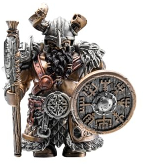 COPPERTIST.WU Viking Raider w Accessory Figurine Statue Collection for Home Living Room Office