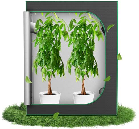 TATIVALO Growzelt 120x60x150cm, Indoor Grow Tent mit Beobachtungsfenster, Pflanzenzelt Gewächshaus Zuchtzelt, für Indoor Pflanzenanbau, Stabiler Rahmen