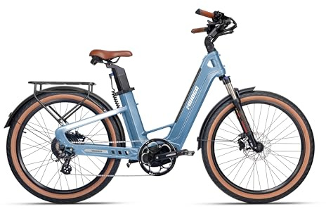 mihogo AIR E-Bike, Carbon E-Bike, mit 48V Doppelakku-System (9,6Ah * 2 Akkus), 85 Nm Motor, 206 km Reichweite, Bluetooth-Navigation, Ideal für City und Trekking – für Herren und Damen