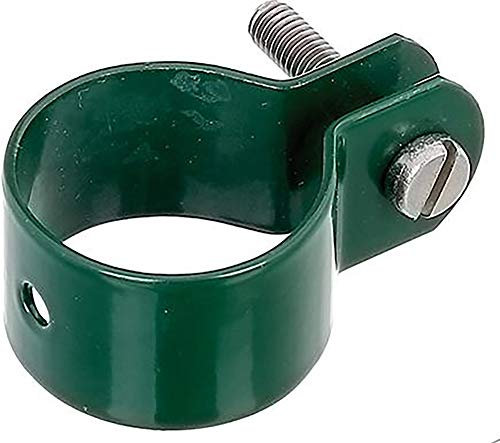 Alberts 655235 Collier pour étançons | galvanisé, plastifié, en vert | Ø du collier 48 mm | kit de 5