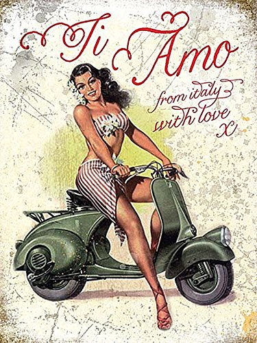 Vespa Ti Amo blechschild (og 2015)