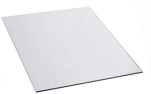 FIREFIX 1950/3 Glasbodenplatte (Hitzeschutz Ofen), Rechteck-Bodenplatte (1.000 x 1.200 mm), 8 mm starkes Klarglas (Sicherheitsglas ESG) mit Facettenschliff (20 mm, umlaufend)