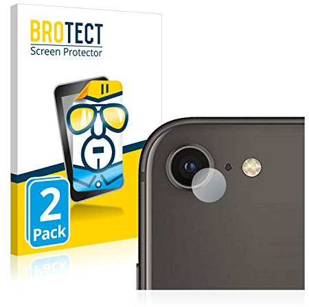 BROTECT (2 Stück Schutzfolie für Apple iPhone 8 (NUR Kameraschutz) Displayschutz Folie Ultra-Klar