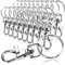 com-four® 20x Karabinerhaken mit Schlüsselring - Karabiner mit Drehgelenk für Schlüsselanhänger - 55 mm (20 Stück)