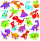 Baker Ross Moosgummi-Aufkleber „Dinosaurier“ (120 Stück) – lustige Moosgummi-Aufkleber mit Dinos für Collagen und Bastelarbeiten, Bastelmaterial für Schultüten 3 cm - 4.5 cm