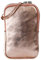 SH Leder Damen Echtleder Handytasche Umhängetasche Geldbörse Multifunktion Beutel Mini Bote Abnehmbar Verstellbar Schultergurt Handy bis 6,8 Zoll 11x18cm Jana G269 (Rose Gold)