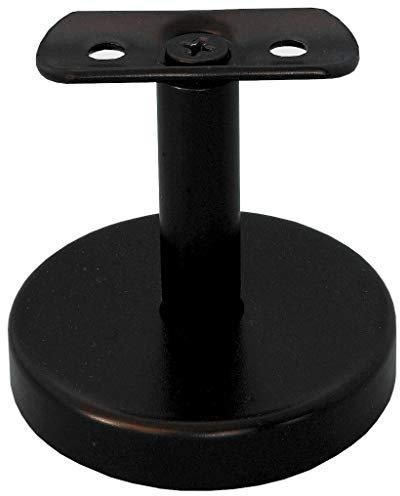 Montagefertiger Eiche Treppe Wand Handlauf/Geländer/Rundholz/Stange/Griff lackiert Ø 42 mm mit bearbeiteten Enden ohne Handlaufhalter passende Handlaufhalter Modell T schwarz