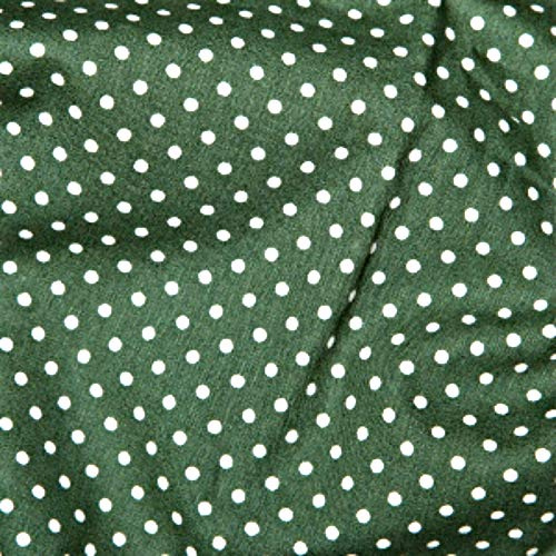 100% Cotton 3mm Polka Dot * Rose & Hubble * Superior Poplin Fabric in 40 Colours (Old Green) (ONE METRE)