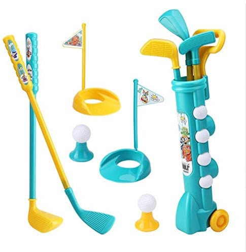 Tumnea Giocattoli da Golf per Bambini, Giocattoli da Esterno, Set di Mazze da Golf, Set da minigolf, Giocattoli Sportivi, per Bambini Piccoli