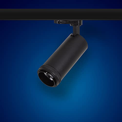 Mextronic 3-Phasen-LED-Panel für Stromschienen LED 3 Phasen Strahl ZOM (B) 15W Warmweiss für Schienensystem