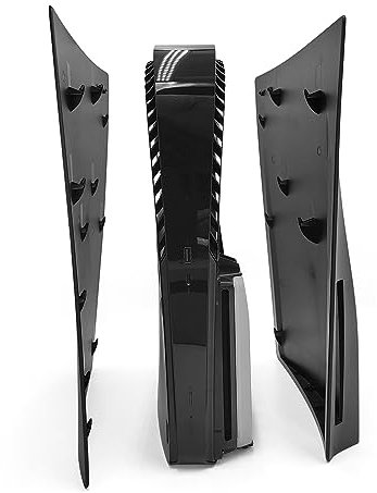 MatoSan Accesorios PS5 Carcasa PS5 Skin Cover PS5 Disc PS5 Consola Cubierta PS5 Consola PS5 Disc Placa Frontal Cubierta Prueba de Golpes Anti-Scratch Carcasa PS5 Disc (Black)