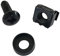 World of Data - 10 Pack - M6 Cage Nuts, Bolts & Washers - For Rack Mount Equipment - x10 Qty - Black Colour