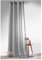 heimtexland ® Boho Vorhang Leinen Optik Transparent Deko Pompoms Ösenschal Gardine Typ764 (Grau, HxB 245 x 135 cm)