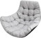 Bjird Hängesessel Kissen, Polster, Auflage für Polyrattan & Rattan Hängeschaukel, Sitzauflage für Hängekorb - Runde Sitzkissen - Rückenkissen für Hängesitz - Indoor & Outdoor - Asche Ökoleinen