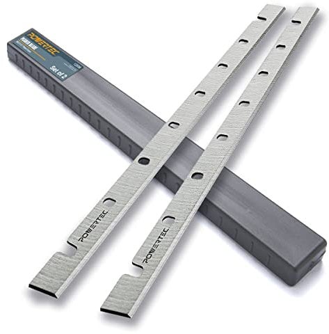 PowerTec 12809V 12-1/2 HSS Planer Blades Replacement for DeWalt DW7332 DW733 - Set of 2
