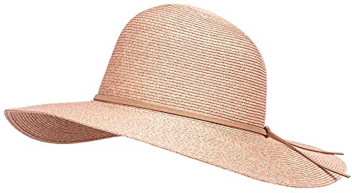 Caspar HT023 eleganter großer Damen Sommerhut Sonnenhut mit breiter Krempe und schmalem Schleifenband, Farbe:rosa, Accessoires:One Size