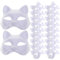 Sewroro Lot de 20 masques de mascarade blancs à faire soi-même - Masques de chat vides japonais Kabuki Kitsune - Masques en papier mâché - Demi masques d'animaux pour carnaval, cosplay, fête de danse