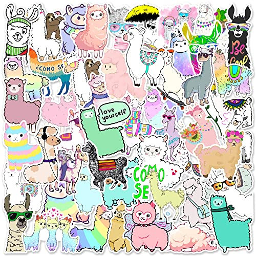 Alpaka Aufkleber für Laptop (100 PCS),Geschenk für Kinder Jugendliche Erwachsene Jungen,Llama Stickers Wasserdicht Vinyl Aufkleber für Scrapbook,Skateboard,Auto,Gepäck