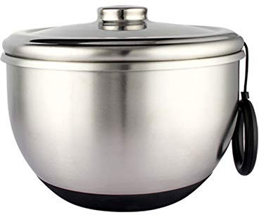 VIXPET Centrifuga per Insalata in Acciaio Inox Eccellente Insalata Secca Pronta da Servire di Grande capacità Design Innovativo con Griglia Ad Acqua Efficiente E Facile-Silver||A