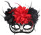 NICEYEA Masque de mort mexicain avec fleur La Catrina Demi-masque d'Halloween Masque de mort Mexicain Mascarade Masque Costume Halloween Accessoire