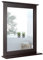 COSTWAY Badezimmerspiegel mit Ablage, Badspiegel Rechteckig, 68,5 x 57 x 12 cm, Wandspiegel, Hängespiegel Braun, Spiegel Badezimmer