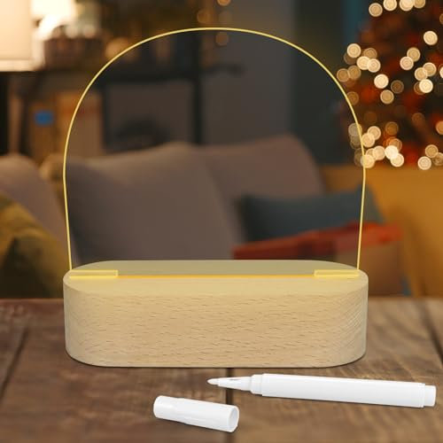 LED Kreative DIY Lampe, DIY Schreiben Löschbar Nachtlicht mit löschbarer Stift, Personalisiertes Nachtlicht für Babys,LED Kinder Nachttischlampe für Kindertag Geschenk Kommunion, Available as Memo