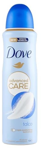 Dove Deospray Advanced Care Talk, mit feuchtigkeitsspendender und hautfreundlicher Formel, ohne Alkohol, trockene Haut bis zu 72 Stunden, Deodorant für Damen und Herren, 150 ml